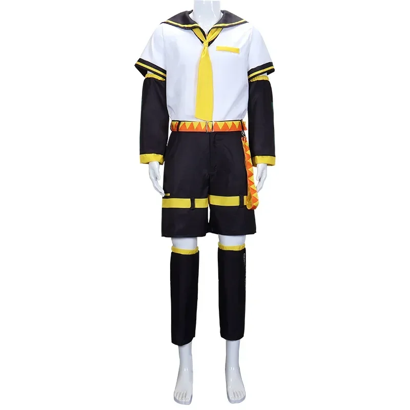 Anime Rin Len Cosplay Costume Brother Sister Adult Unisex School Uniform Top Shorts Suit Halloween Outfit Party