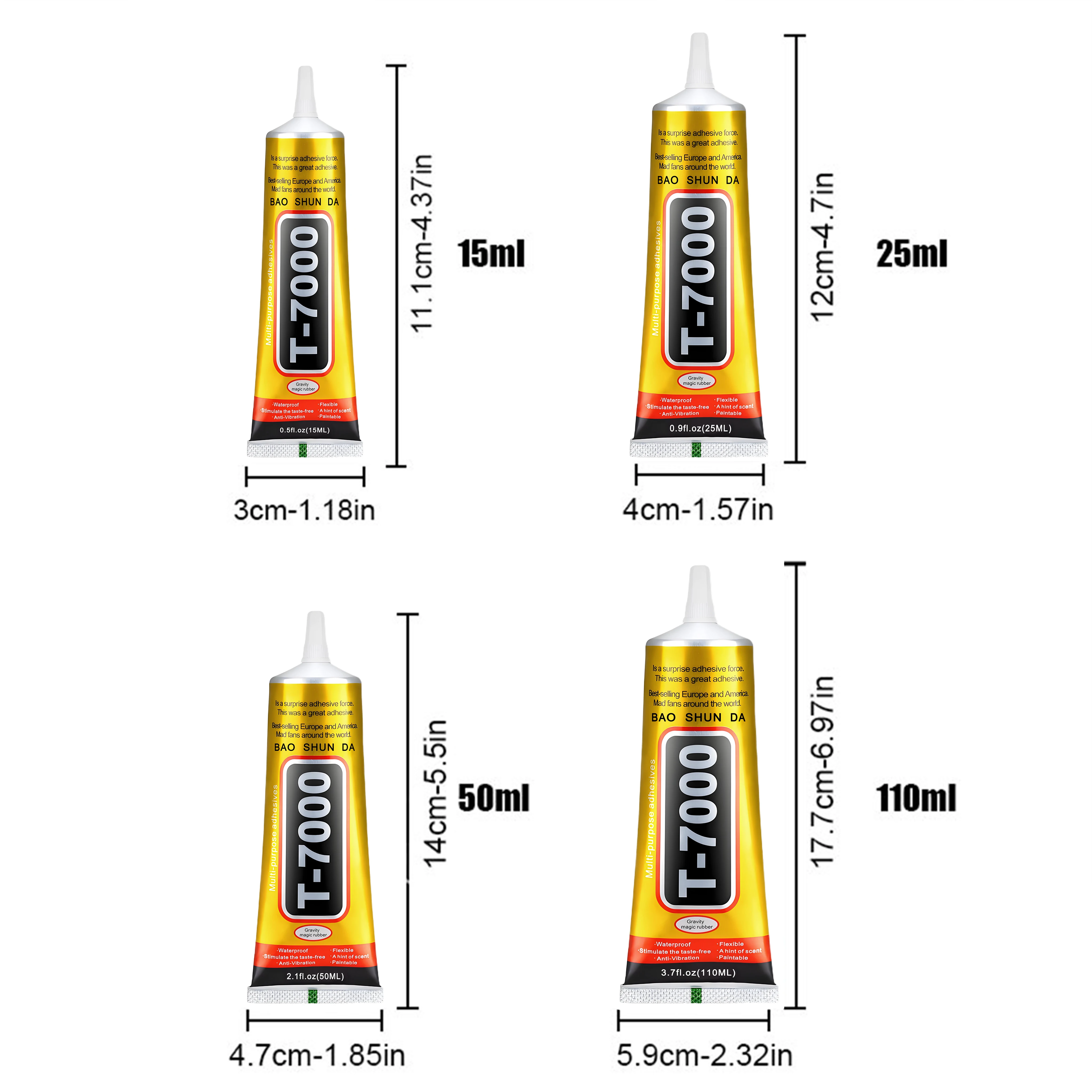 Startseite T7000 15ML 50ML 110ML Kleber für Uhrenhandys Reparatur Farbe Kontaktkleber B-7000 Glas Kunststoff Spielzeug Universal DIY Kleber – Detail 9