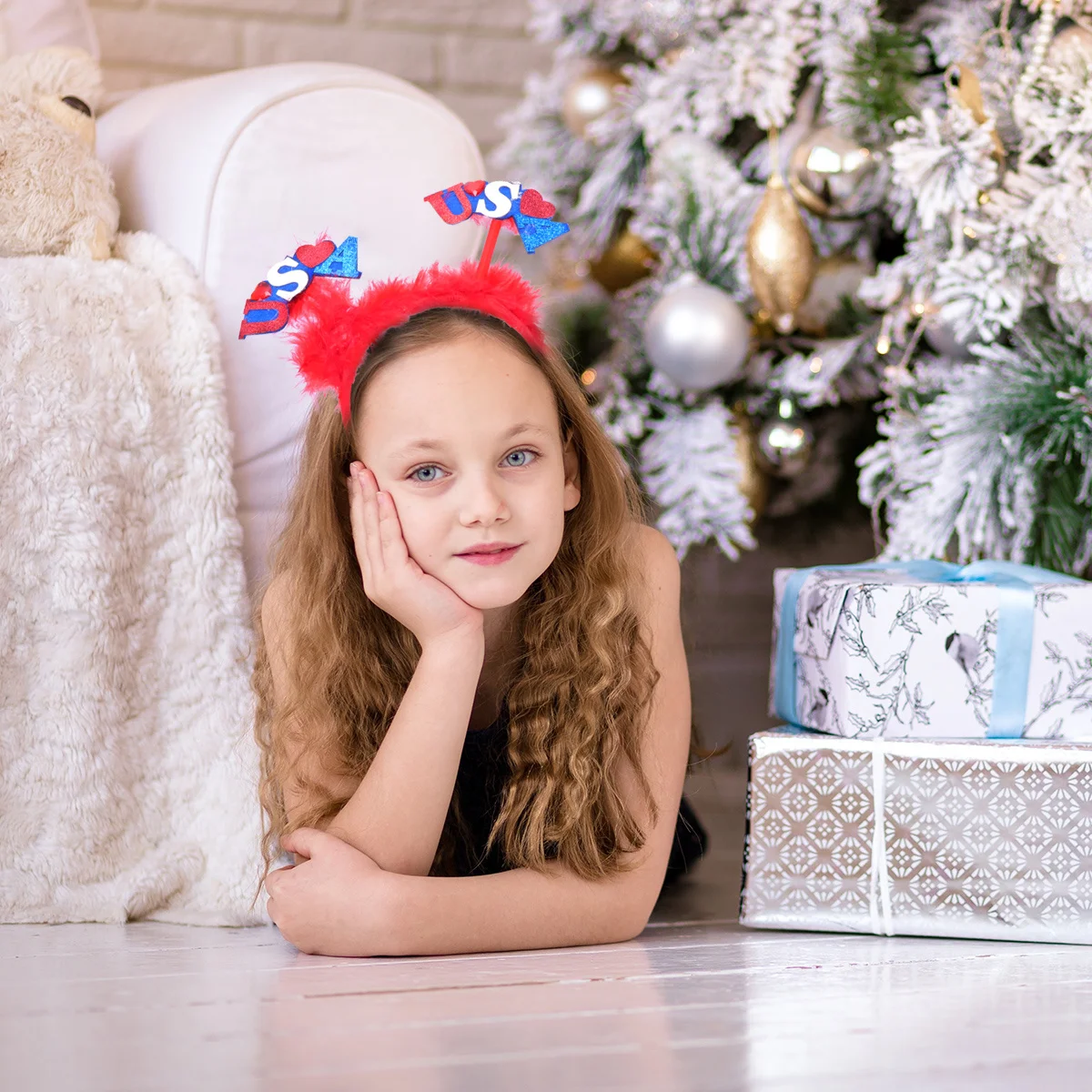 

Повязка на голову из США, изысканный дизайн, прочный, долговечный, романтический головной убор для вечеринки, детский модный аксессуар