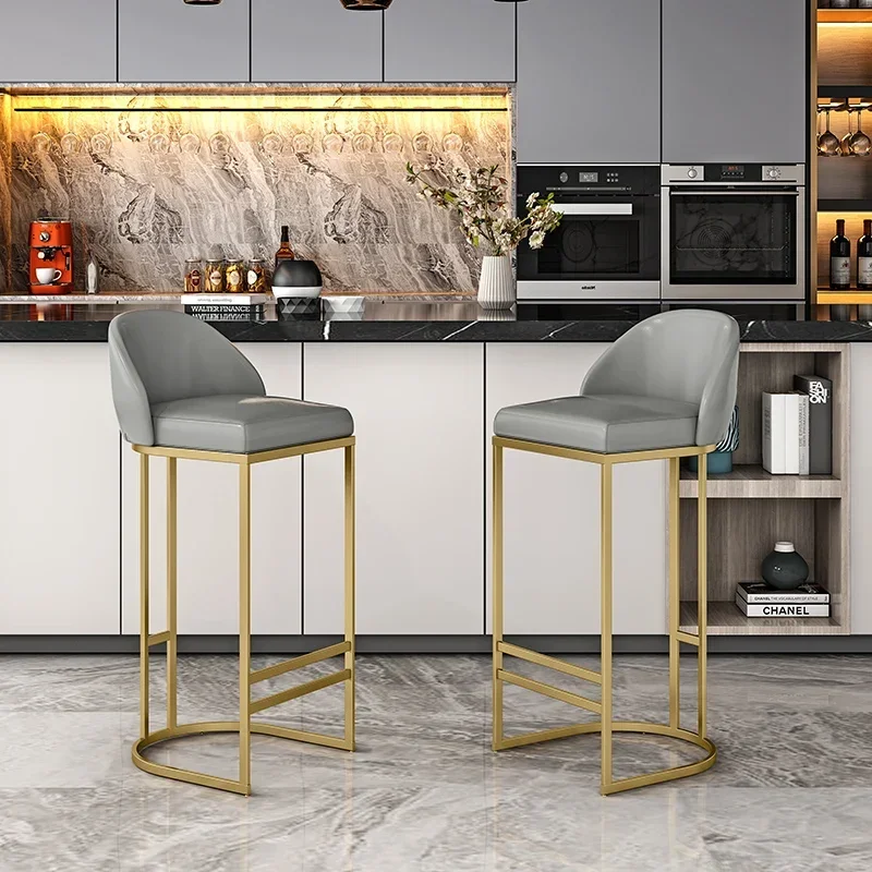 High Pink Accent Bar Stools Reception Minimalist Luxury Kitchen Counter Stools Nordic Ergonomic Cadeiras Bar Furniture