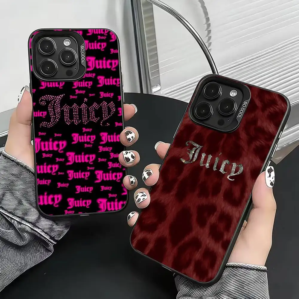 

P-Pink Juicys C-Coutures Phone Case For iPhone 17,16,15,14,13,12,11 Plus,Pro Max,XS,Colorful Silver Black Cover