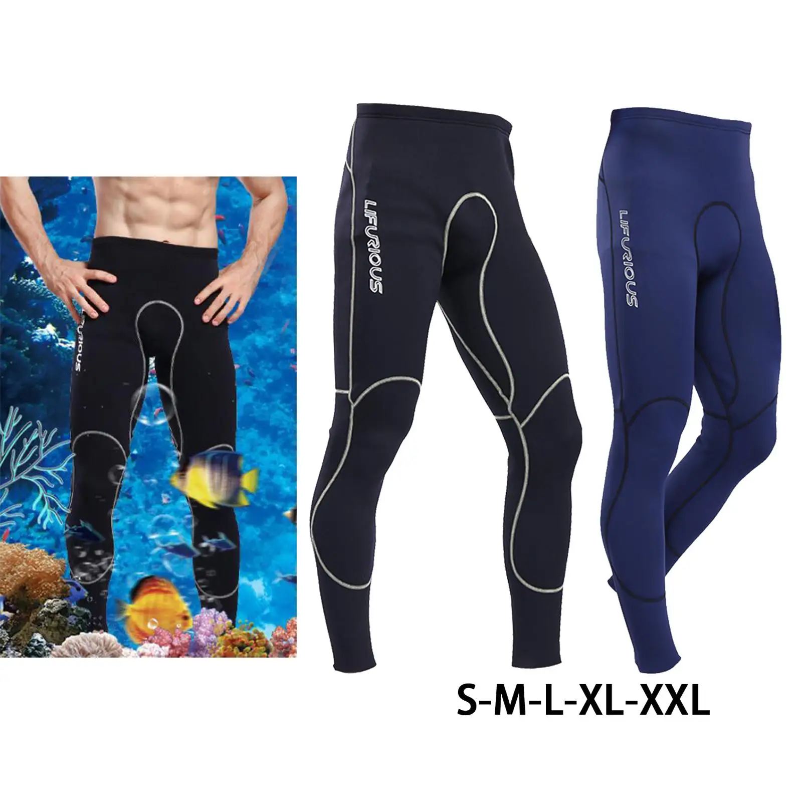 Mens Wetsuit Pants Neoprene Keep Warm 2mm for Surfing