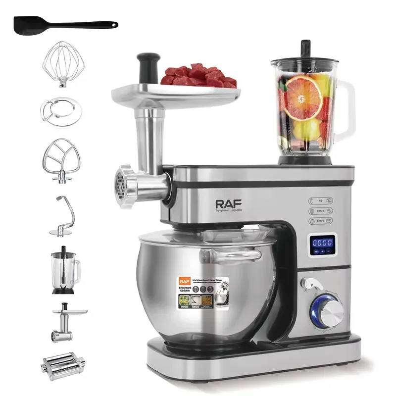 RAF R.6614 Professional Stand Mixer Kitchen Machine Food Processor Dough Kneader Meat Grinder Blender Noodle Maker Heavy view 2