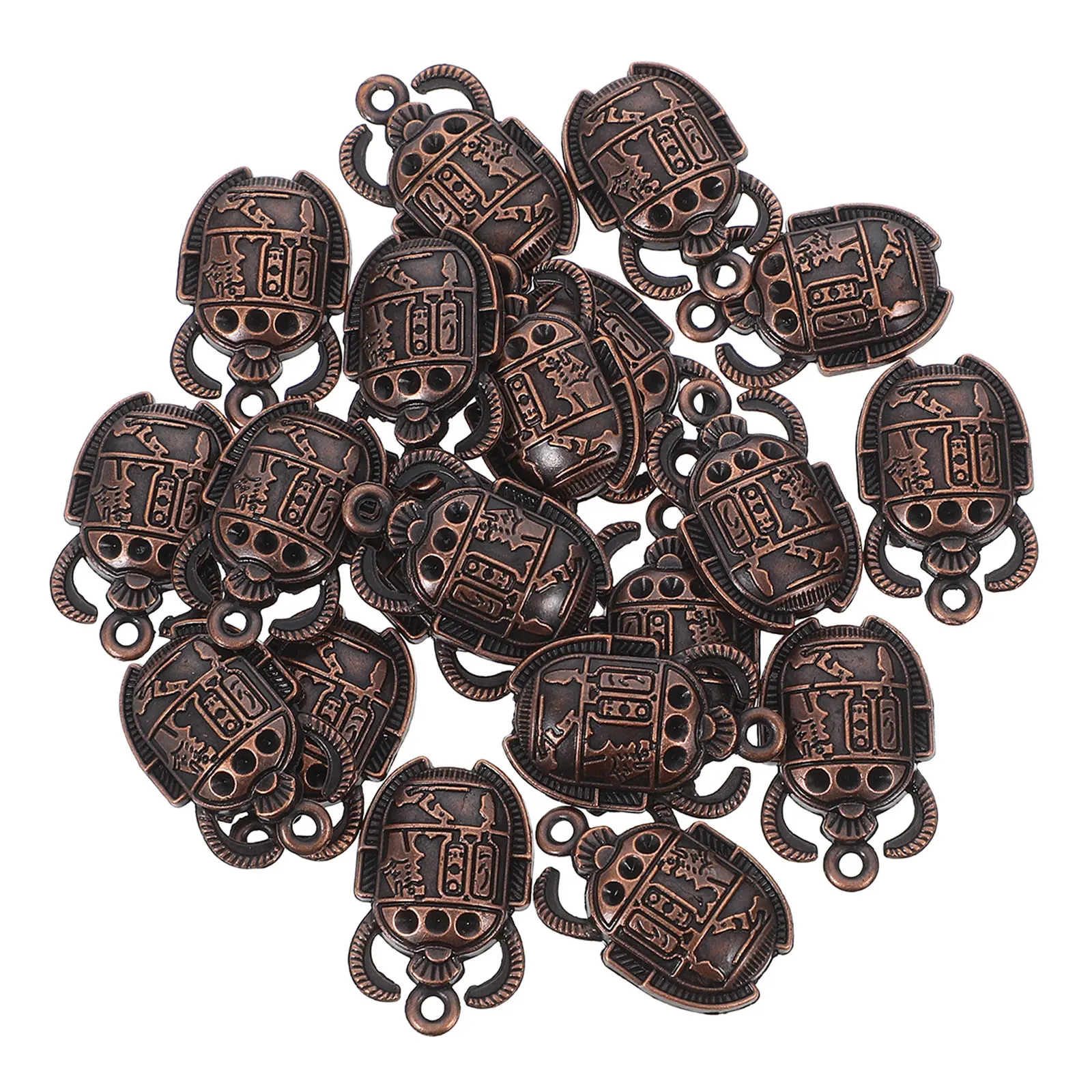 35Pcs Egyptian Scarab Pendant Necklace Metal Charms Vintage Scarab Jewelry Making for DIY Bracelets Accessories
