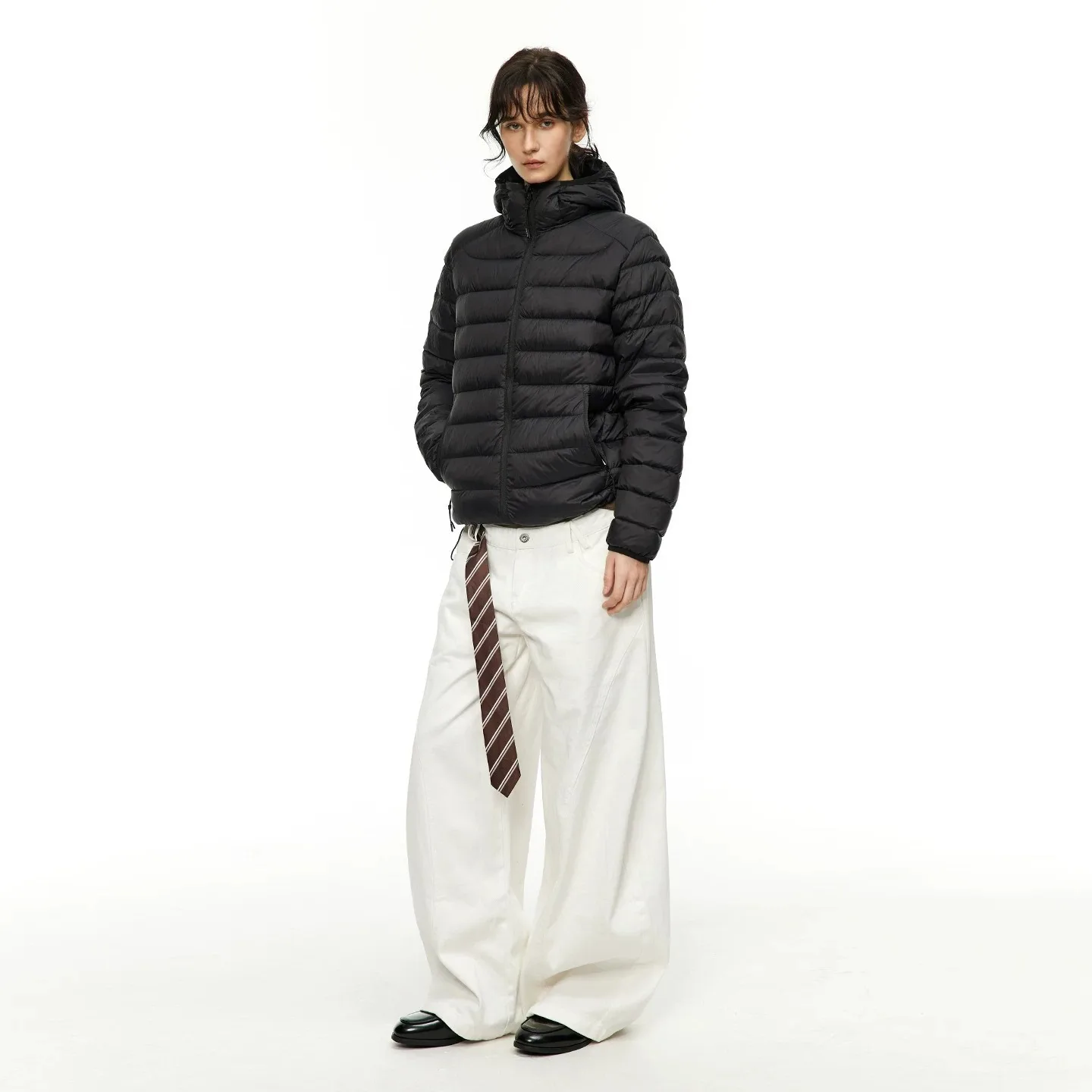 New Foreign Trade Minimalist Quilted Down Parkas Women Hooded Slim Lightweight Warm Coat Fashion Casual Outdoor Winter Soft