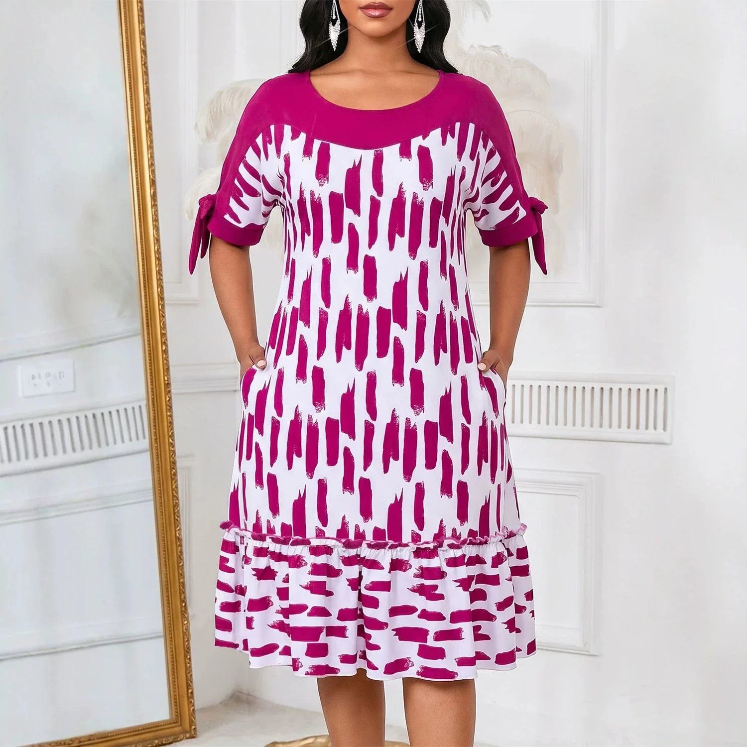 vestidos-africanos-dashiki-para-mulheres-elegantes-vestidos-midi-de-poliester-com-estampa-e-manga-curta-roupas-africanas-2026