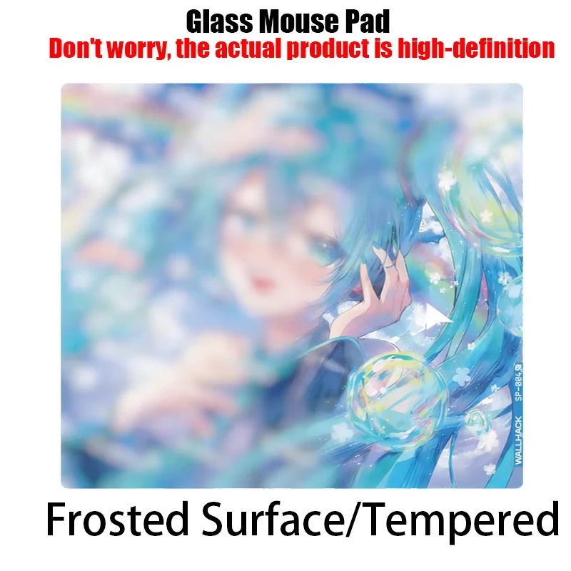 Japanese Anime Girls Glass Mouse Pad Surface Custom Gamer Fps Gaming Desk Mat  E-sports Mousepads Limited Edition