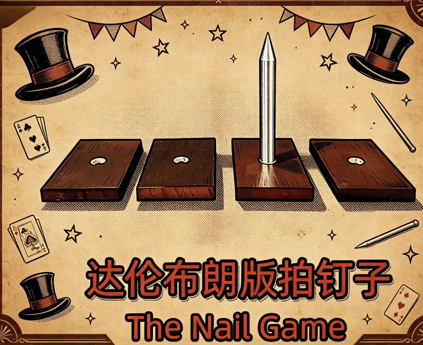 refill-for-the-nail-game-wooden-board-and-nail-stage-magic-tricks-classic-illusion-mentalism-gimmick-prop-professional-magician