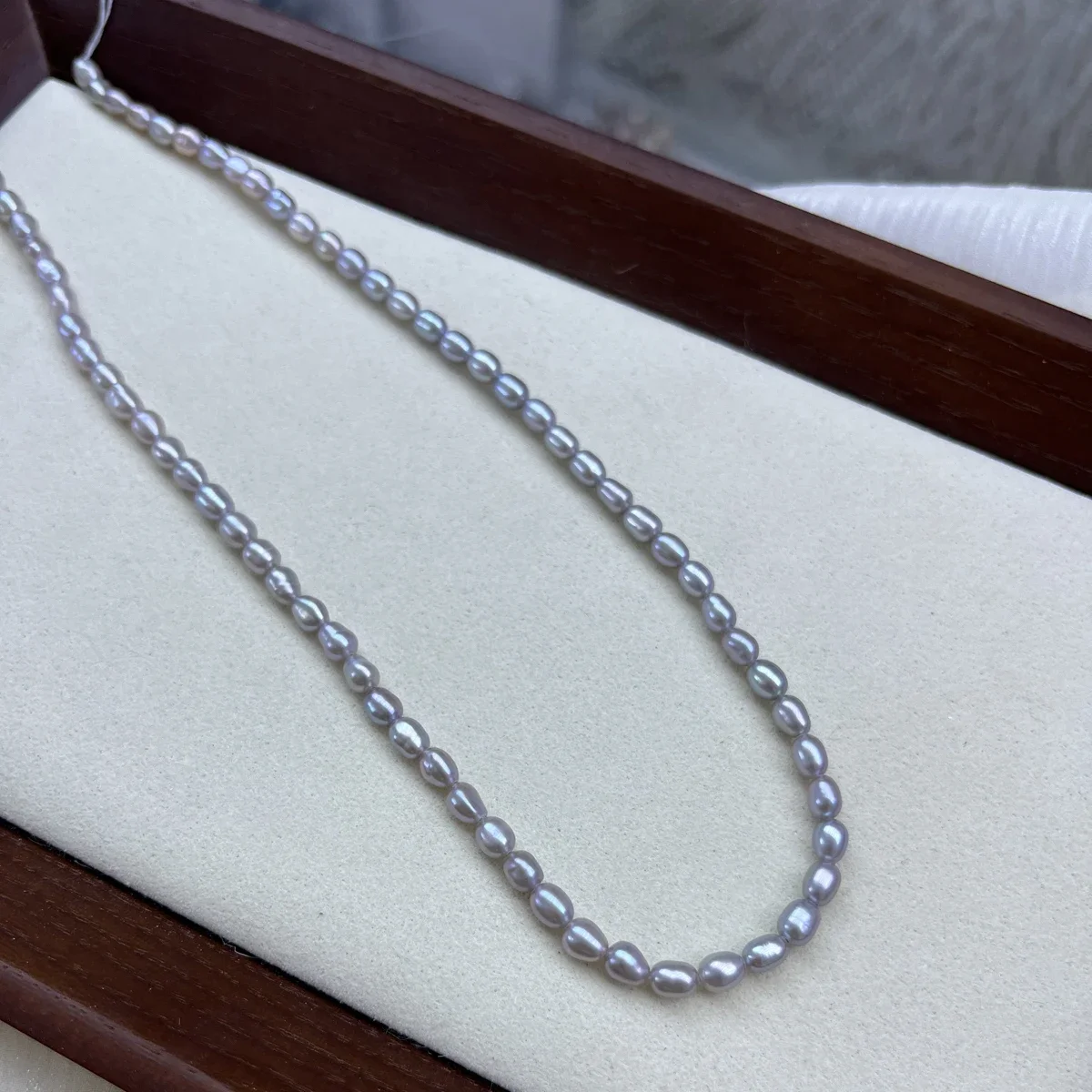 

4-5mm AAA Natural Freshwater Pearl Gray Rice Semi-finished Loose Bead Jewelry Making DIY Necklace Bracelet Women Wedding Gift