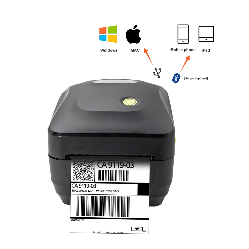 

IPRT&BEEPRT FBA Amazon 110mm Direct Thermal Sticker Printer 4x6 Desktop Shipping Barcode Label Printer