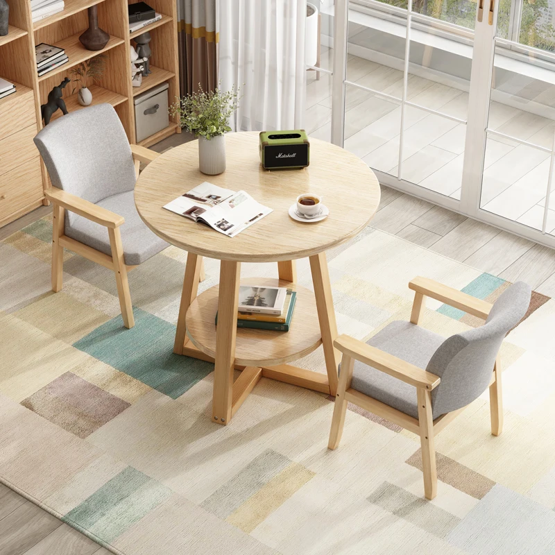 

Tea table and chair combination new Chinese-style apartment balcony casual desk tea table negotiation small table