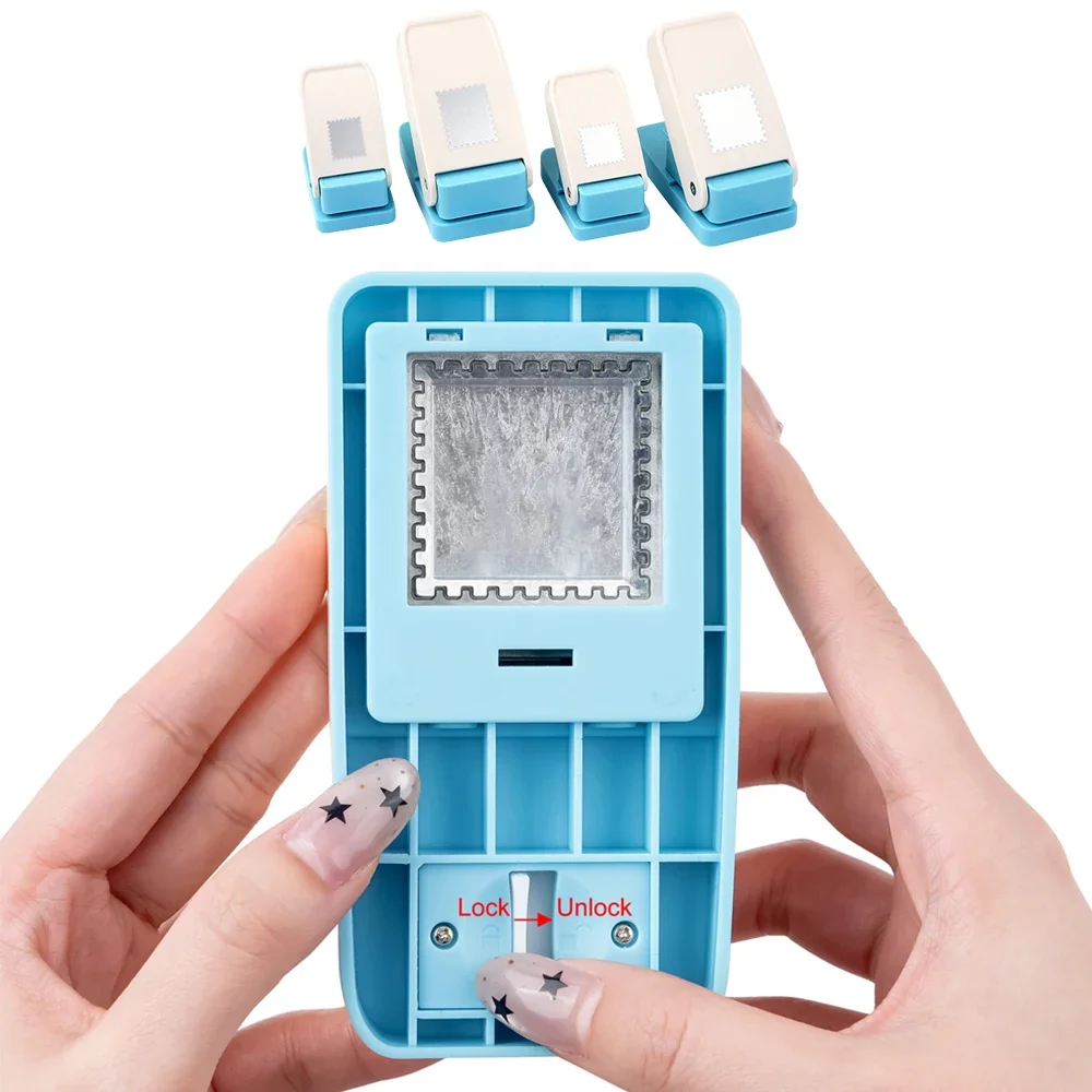 Rectangular/square Postage Stamp Punch S/L Size Stamp Shape Embossing Machine for Paper Crafting Scrapbooking Diy Craft Cards
