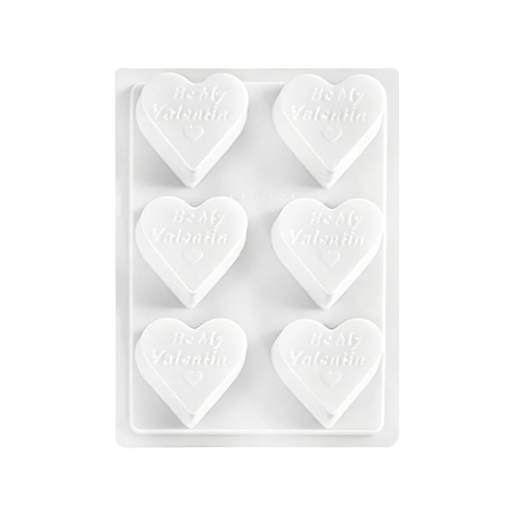 Heart Silicone Chocolate for Baking Desserts Jellies Puddings Ice Cubes Kitchen Supplies PP Material 19.5x13.5cm