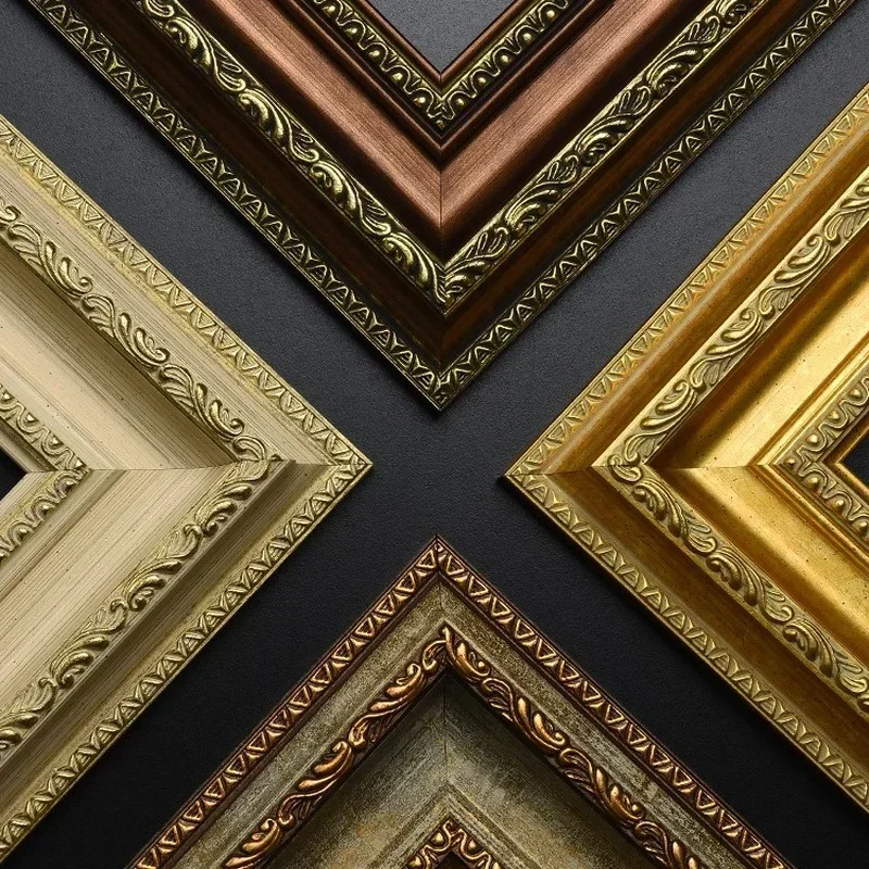 

Antique Golden Frame Resin Modern Creative Luxury Painting Frame Vintage Gold Painting Personalized Christmas Gift Home Decor