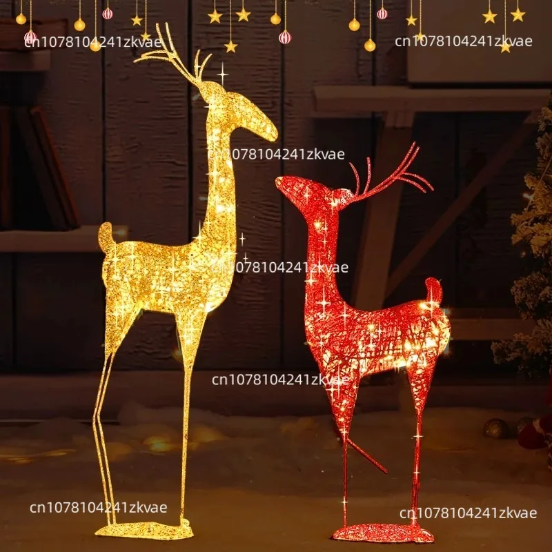 

Christmas Decoration Scene Layout Atmosphere Elk Mall Storefront Window Restaurant Ornaments Props