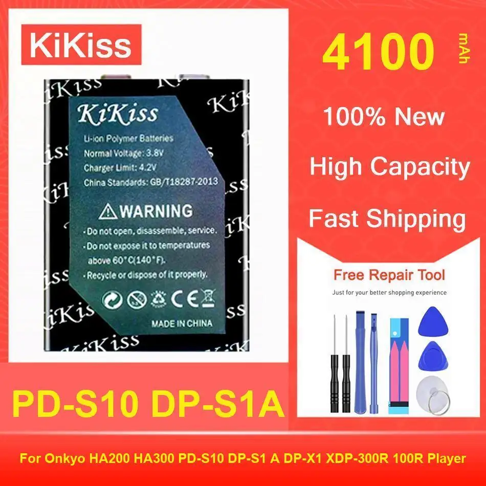 

Батарея аудиопровода, хорошая низкотемпературная производительность, 4100 мАч для Onkyo HA200 HA300 PD-S10 DP-S1 A DP-X1 Xdp-300R 100R DP-S1A