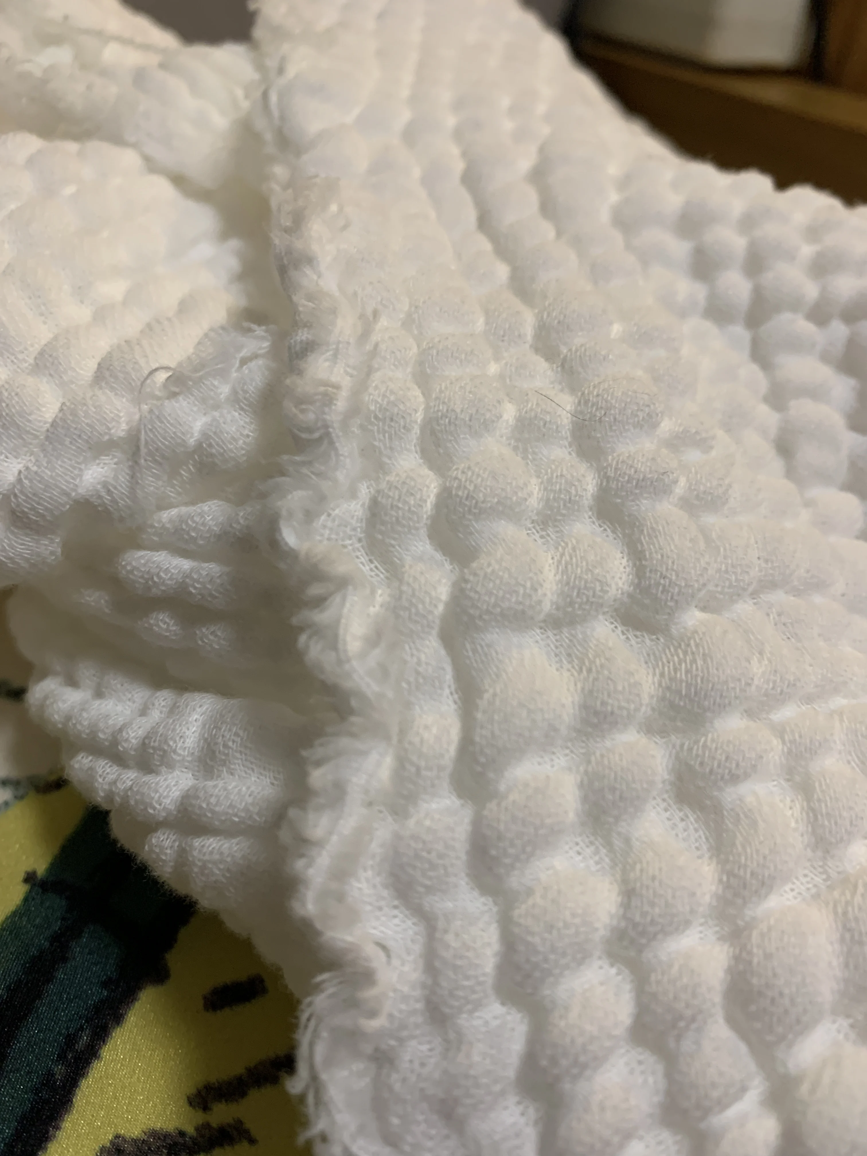 100 metri naturale 100% cotone 4 strati garza tessuto morbido 135 Cm larghezza 155 Gsm colore bianco coperta per bambini cucito piccolo commercio