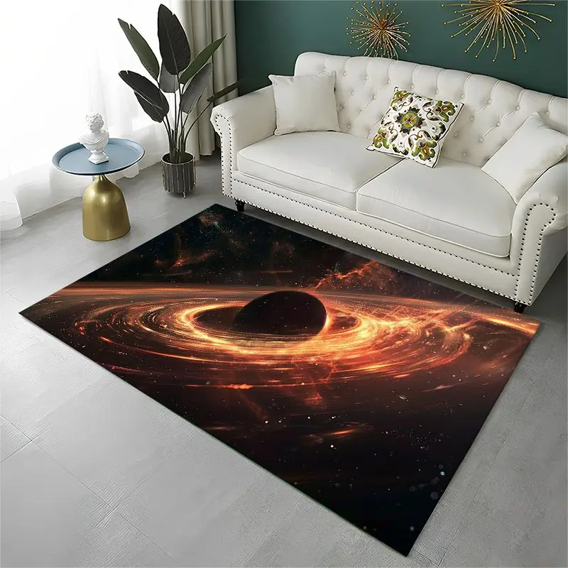 Dream Universe Galaxy Space Stars Black Hole Milky Way Large Area Rug Non-slip Carpet for Bedroom Living Room Sofa Floor Mat - view 5
