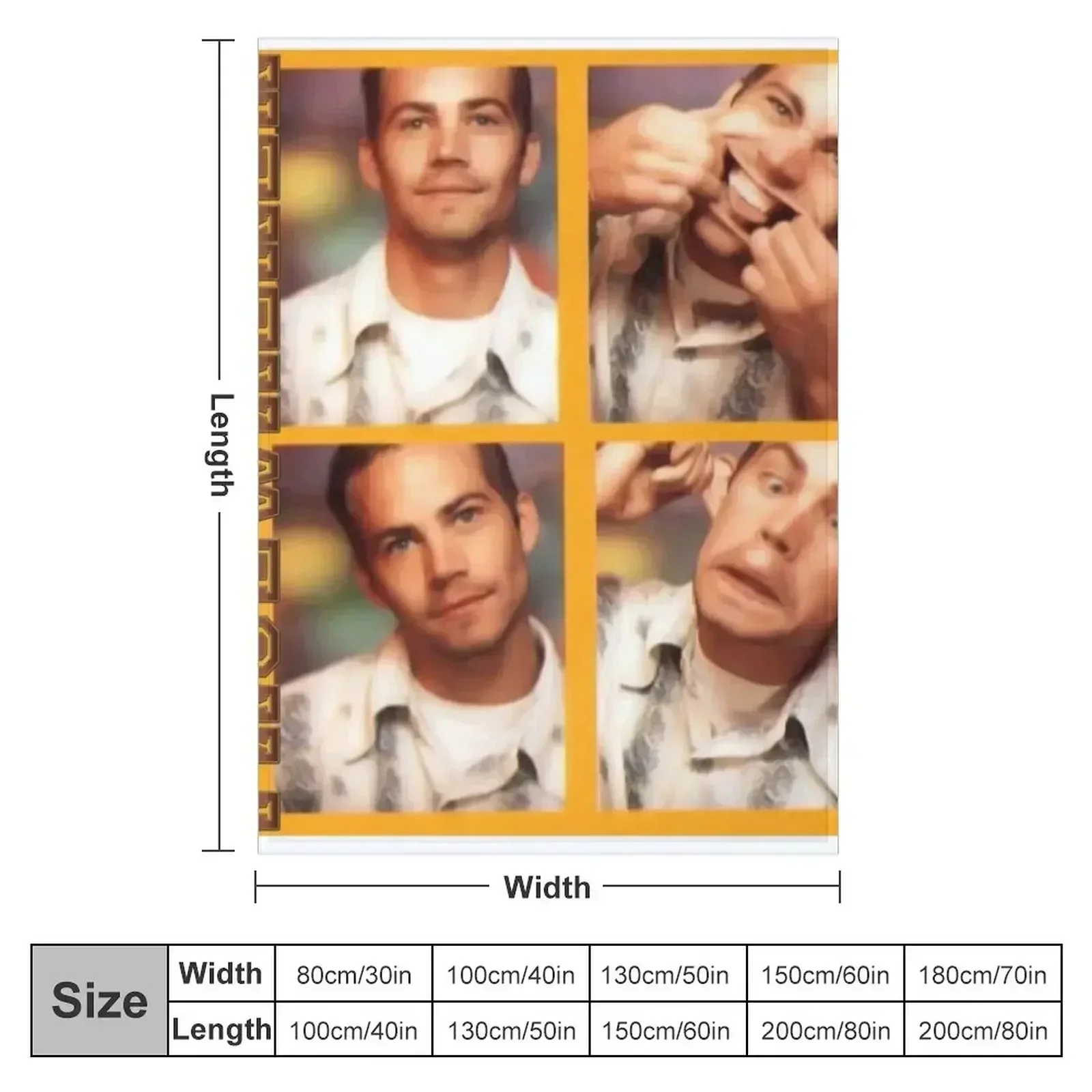 Paul Walker - TRL Photobooth Vibes Throw Blanket couch cozy soft plush fuzzy picnic outdoor blanket