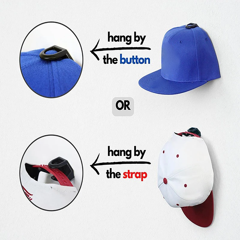 Cintres modernes pour casquettes de baseball T1, porte-chapeau, porte-chapeau T1, évaluationStorage, porte et mur, 2 pièces