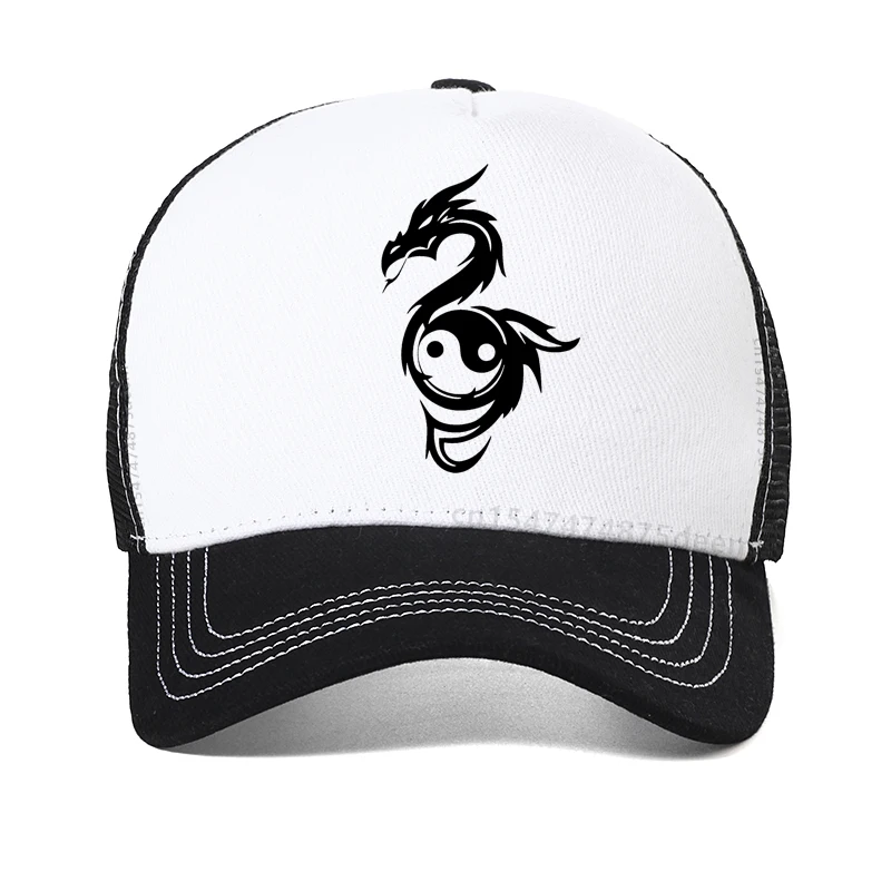 Dragon Tai Chi Gossip hat fashion for Women Men Best Friends gift Hip hop hats Adjustable Yin Yang Baseball Cap Couple Mesh caps