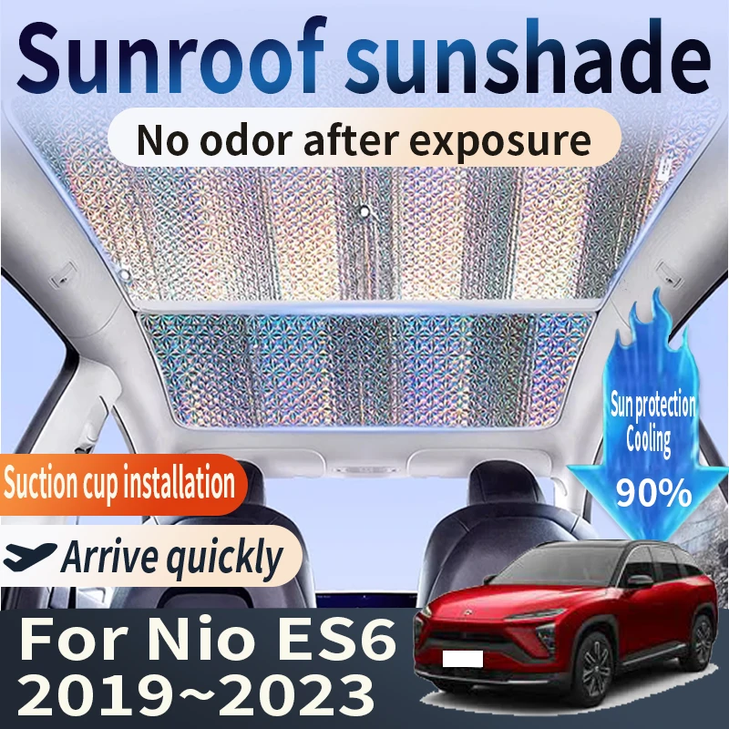 

Auto Part For Nio ES6 2019 2020 2021 2022 2023 MK1 Car Sunroof Sunshade Suitable 2X Heat Insulation Sun Protection Accessories