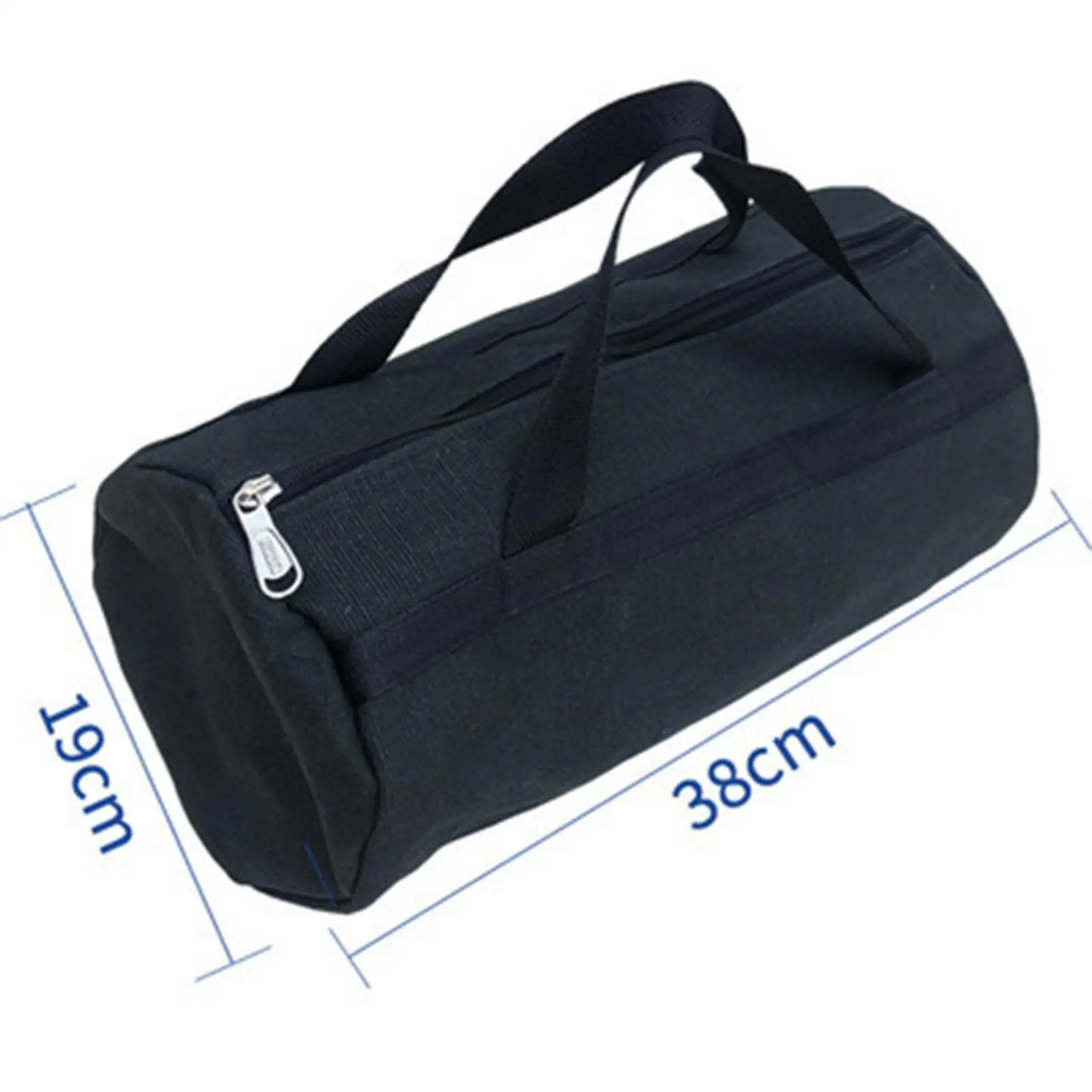 Canvas Tool Bag Handbag Storage Large Capacity Wide Mouth Zippered Tool Bag for Electrician Worker Woodworker