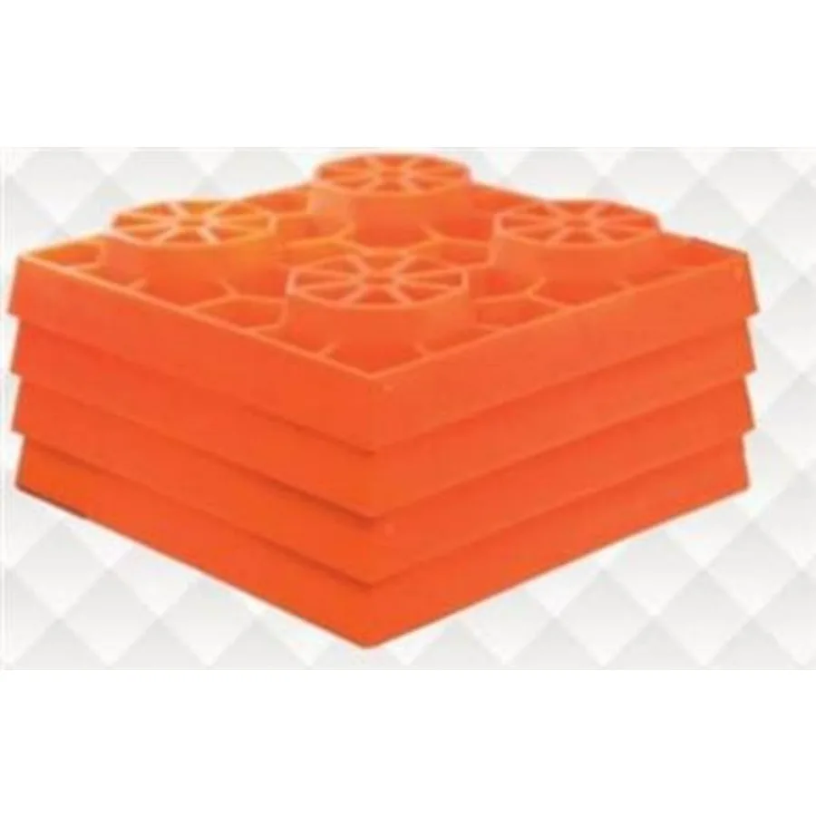 15 Leveling Block 10 Pack Orange for Outdoor Camping Gear Support with Durable Material and Reliable Stability