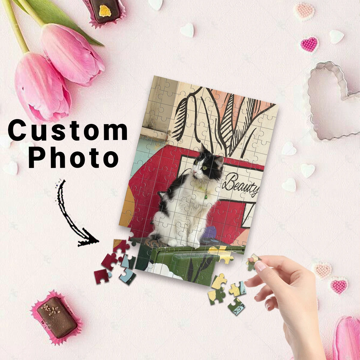 1000/300/500pcs marriage Custom Poster Personalised photo Puzzles Personalized Photo For Baby Toy Friend Gift view 2