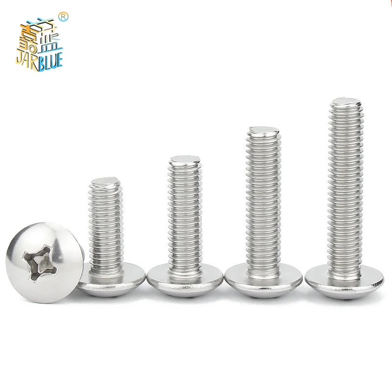 

10pcs/lot Cross Recessed Truss Head Machine Screws M3 M4 M5 M6 M8 Mushroom Big Flat Head 304 Stainless Steel Philips