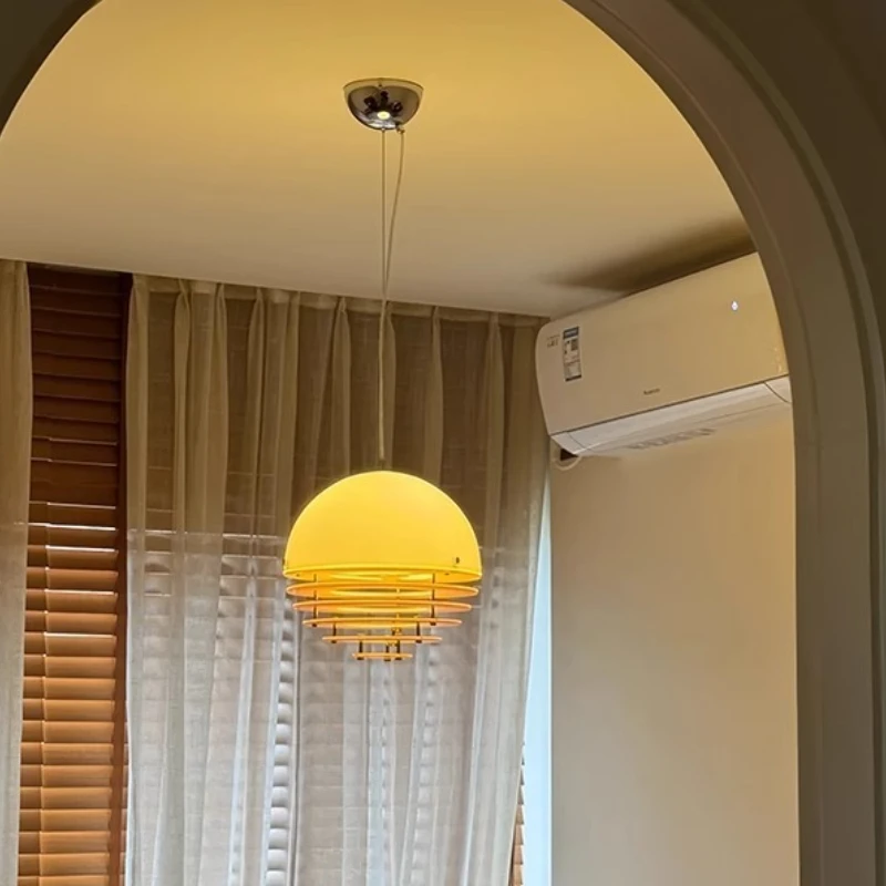 Medieval Sunset Orange Restaurant Pendant Bauhaus Cafe Bar Island Window Stand Ceiling Light Simple Atmosphere Light
