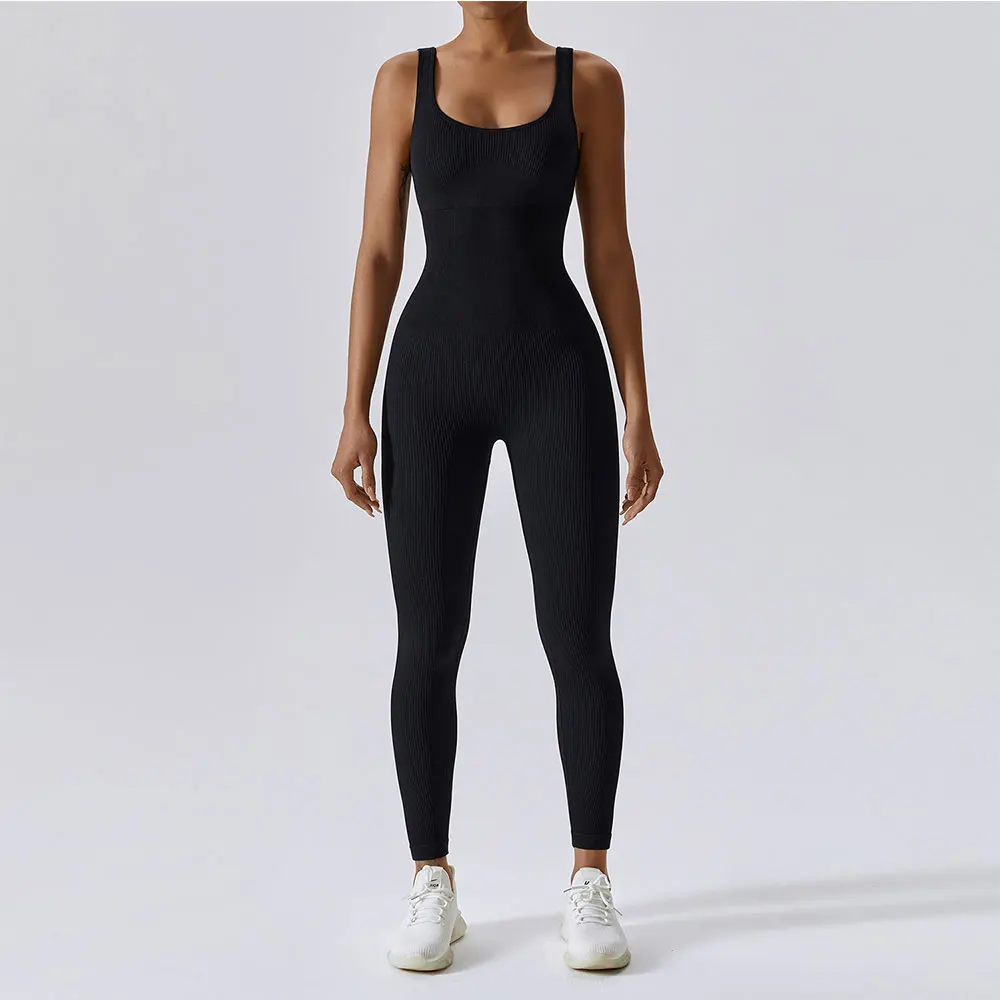 Yoga Set Women One-piece Yoga Suit Women Dance Romper Fitness Bodysuit Workout Siamese Sportswear Seamless Gym Sports Playsuit