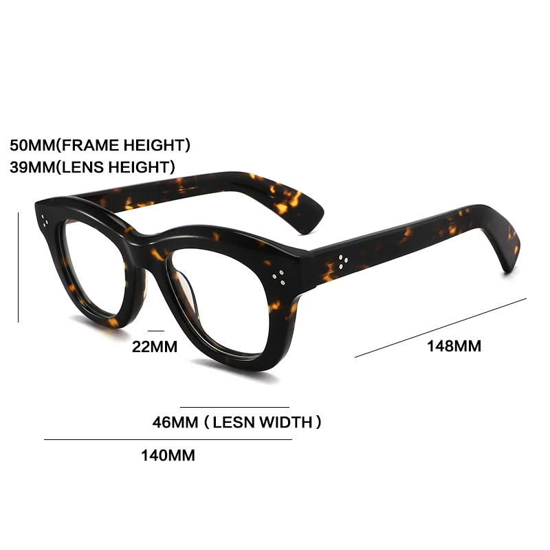 Vintage Handmade Acetate Glasses Frame Women High Quality Eyeglasses Frame Men 2025 New Retro Luxury Brand Designer Eyewear