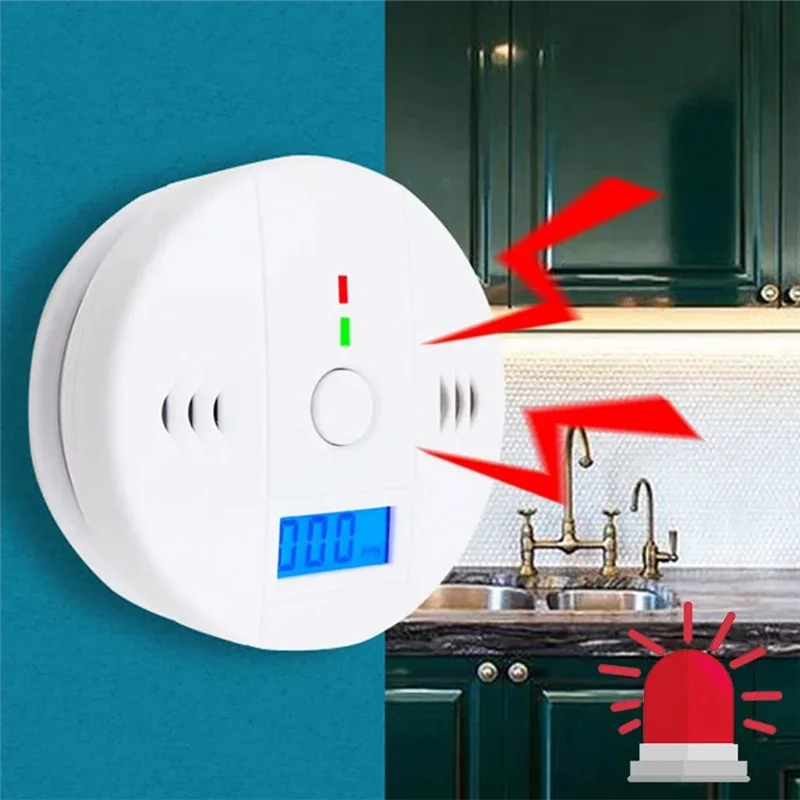 APPLIA-Carbon Monoxide Alarm With LCD Display Home Fire Warning Toxic Gas Leak Detector Co Detector Alarm Detector