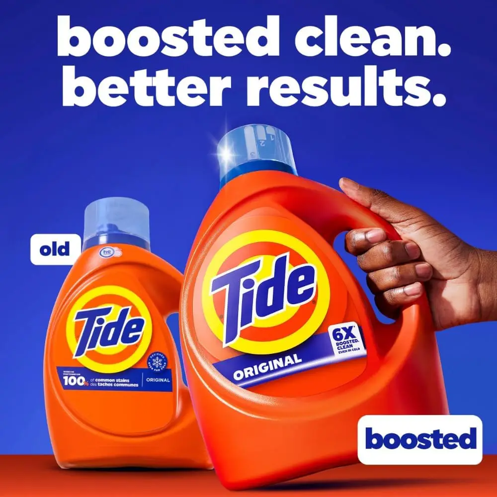 Tide Liquid Laundry Detergent, Original Scent, 80 FL OZ 64 Loads, Effective On Common Household Stains, High‑Efficiency Laundry Soap for Daily Washing