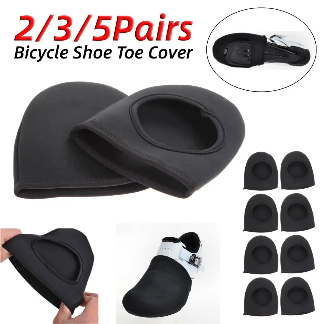 2/3/5 Paar Fahrradschuh-Zehenschutz für Herren und Damen, Fahrradüberschuhe, MTB-Schuh-Zehenschutz aus Nylon, winddicht, für Motorrad im Freien