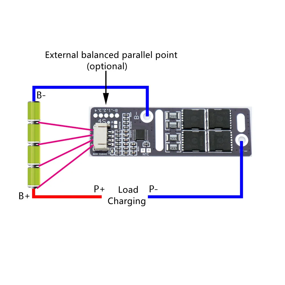 3S 4S Lithium Batteries 3.2V/3.7V 50A Protection Board With Acquisition Line Parallel Solder Pad Active Equalization Board