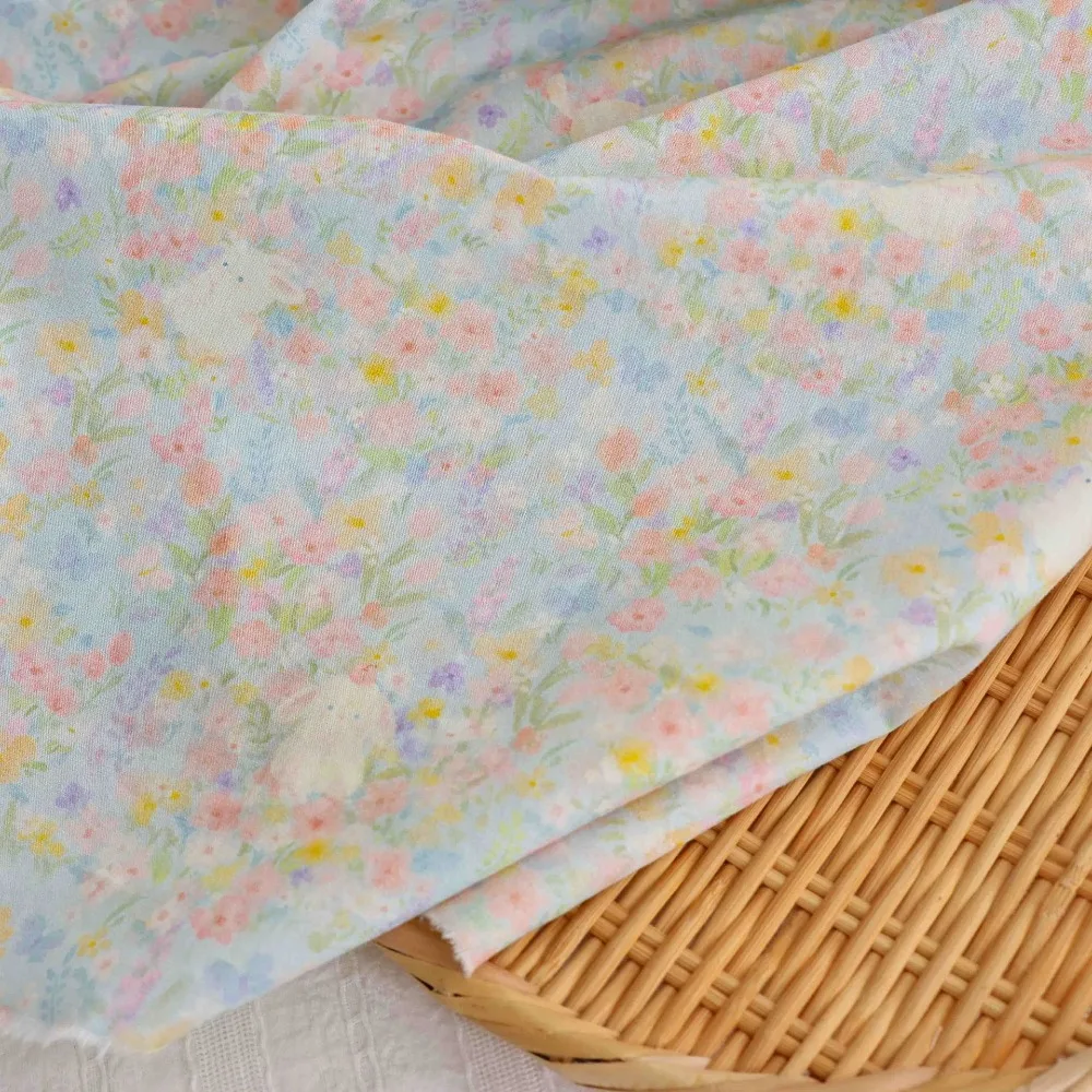 145x50cm 100% Cotton 40 Poplin Plain Weave Fabric for Spring Summer Children Clothes Garments Handmade Sewing Cloth