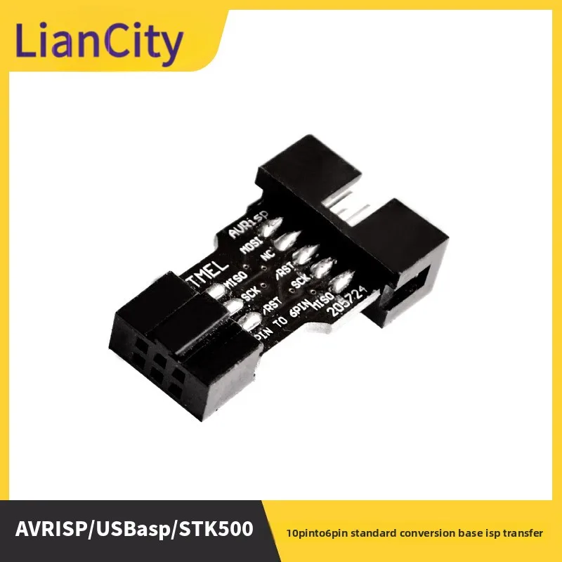 Standard ISP Switch Board 10Pin to 6Pin Adapter For AVRISP USBasp STK500