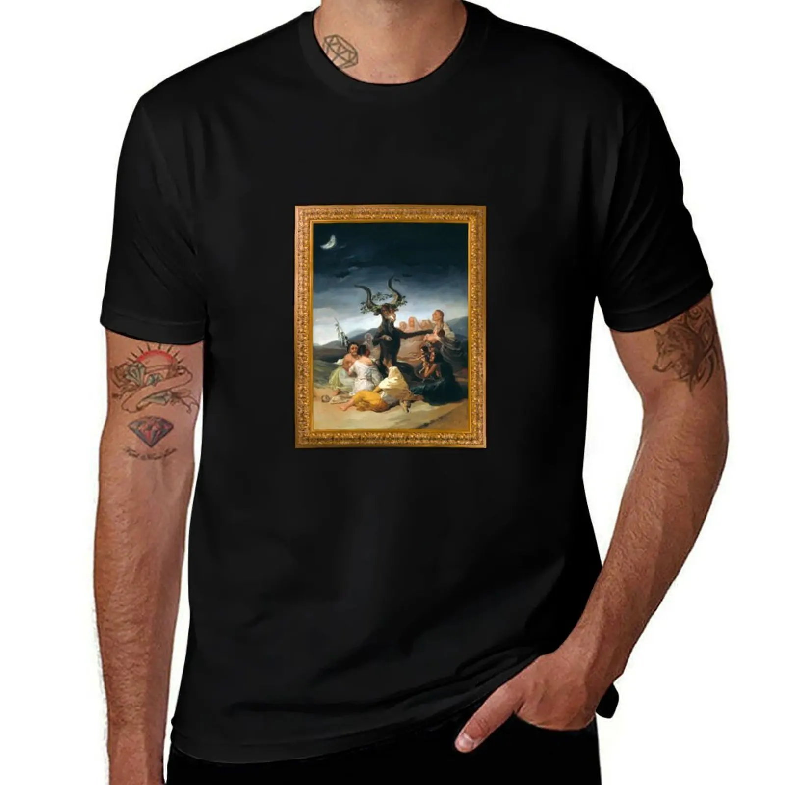 

Le Sabbat des sorcières - Goya T-Shirt Luxury man tees vintage clothes anime clothes mens graphic t-shirts