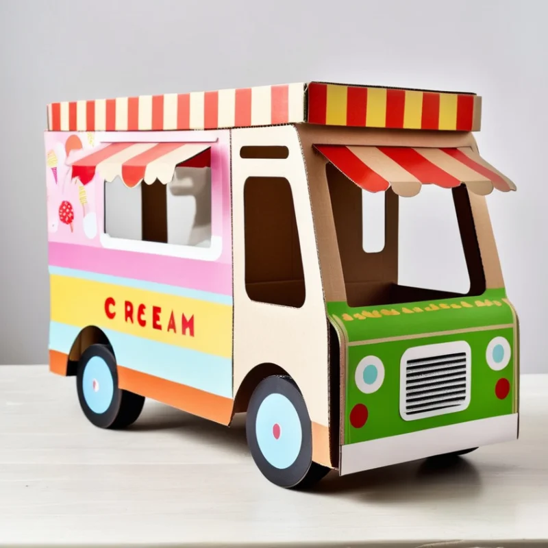 custom.Custom Printing Cardboard Paper Kids Toy Cart Truck Toy Children