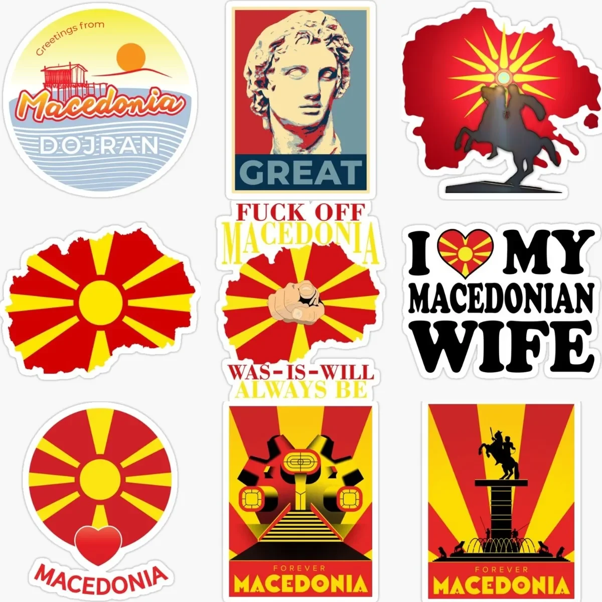 

Macedonian MK Flag Statue Sun Sticker Car Window Laptop Accessories Truck Moto Bicycle Van Wall Glass Helmet Racing Room Decal