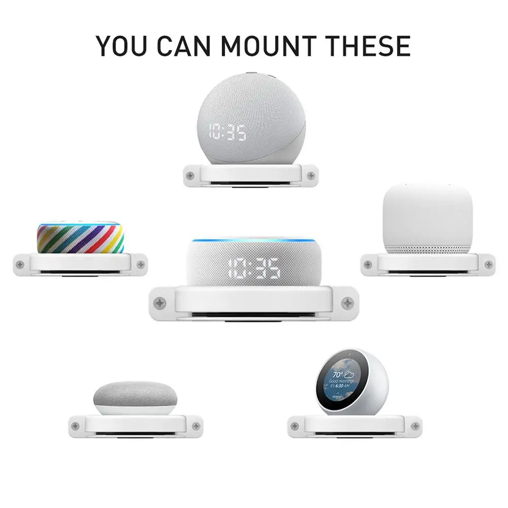 Soporte de pared para altavoz inteligente, Clip de pared, Compatible con Echo Dot3/4