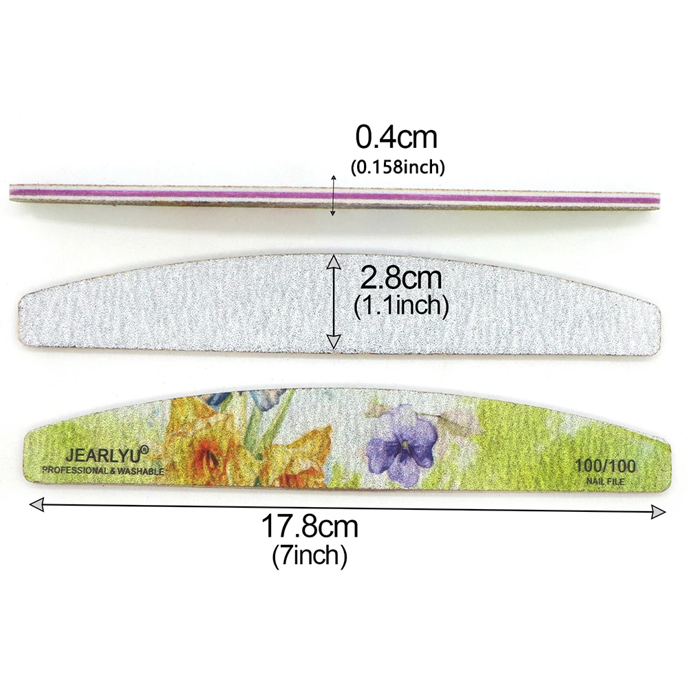 3Pcs Nagel Dateien Für Maniküre 80/100/150/180/240 Grit Bunte Schleifpapier Nagel Puffer Datei entfernen Gel Nagellack Nagel Zubehör