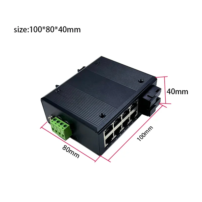 Standard protocol 802.3AF/AT  48V POE OUT/48V poe switch 100 mbps 8port POE with 2port 1310A 1550B SC industrial switch