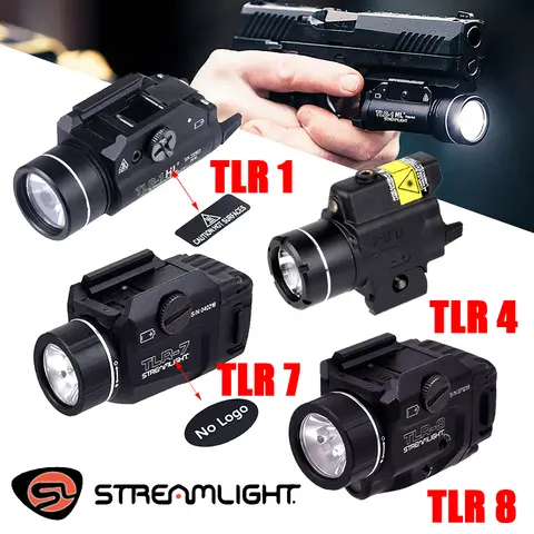 Tattico TLR TLR1 TLR7 TLR8 LED Strobe Armi Luce Per Glock 17 19 Airsoft Fucile Scout Torcia Pistola Da Caccia Lampada Surefir X300U
