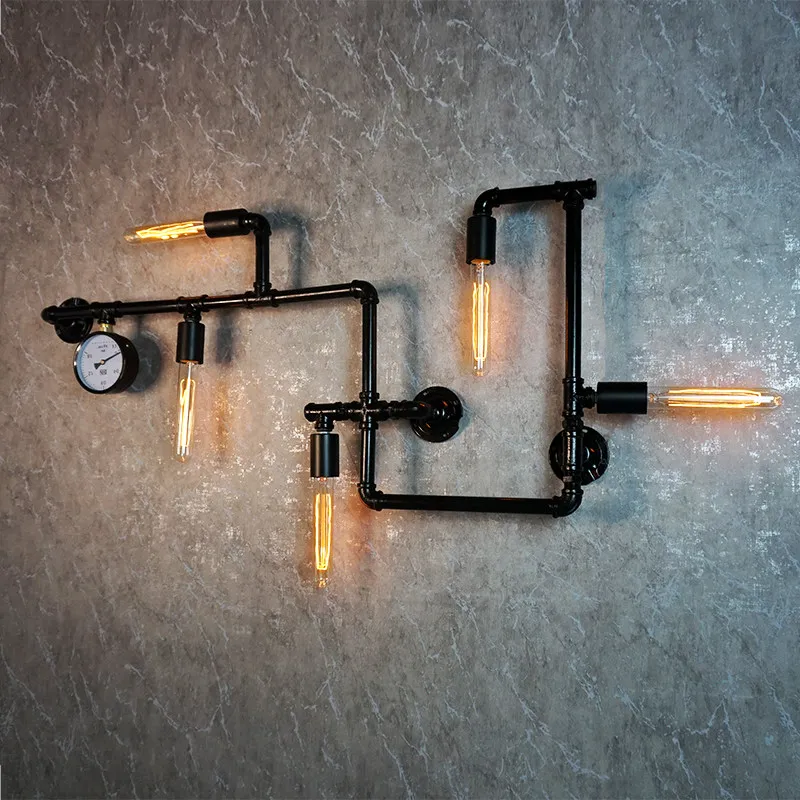 

Retro industrial wind wall lamp B & B decoration aisle bar cafe restaurant creative personality American water pipe lamps