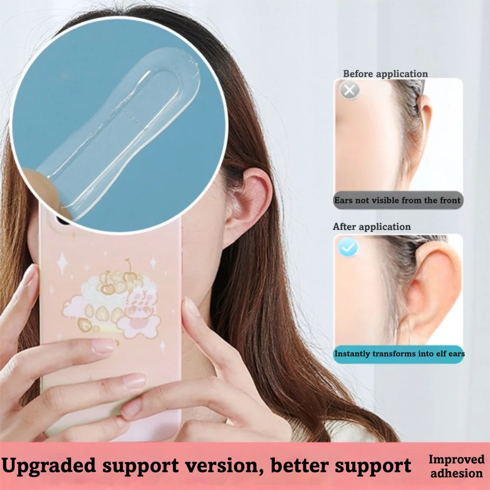 18pcs Self Adhesive Cosmetic Ear Stickers Invisible Transparent Ear Corrector Elf Ear Stickers Skin-Friendly Ear Supporters