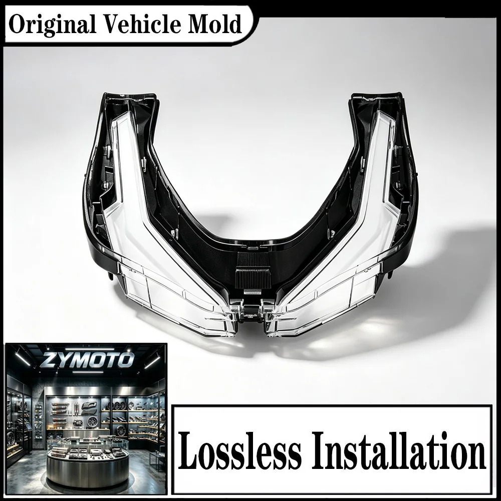 For Honda NSS350 Forza 350 2023-2026 Motorcycle Front Headlight Lens Cover Headlamp Glass Matte Black ABS Replacement Kit