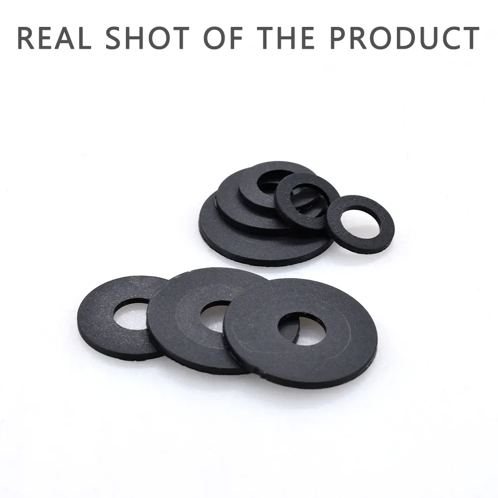 Nylon Washer Flat Gasket Plastic Sealing Hard Washers Black White M2 M2.5 M3 M4 M5 M6 M8 M10 M12 M14 M16 M18 M20 M22 M24